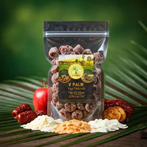 Kẹo Thốt Nốt Táo Đỏ Nhân Sữa Lạc Đà